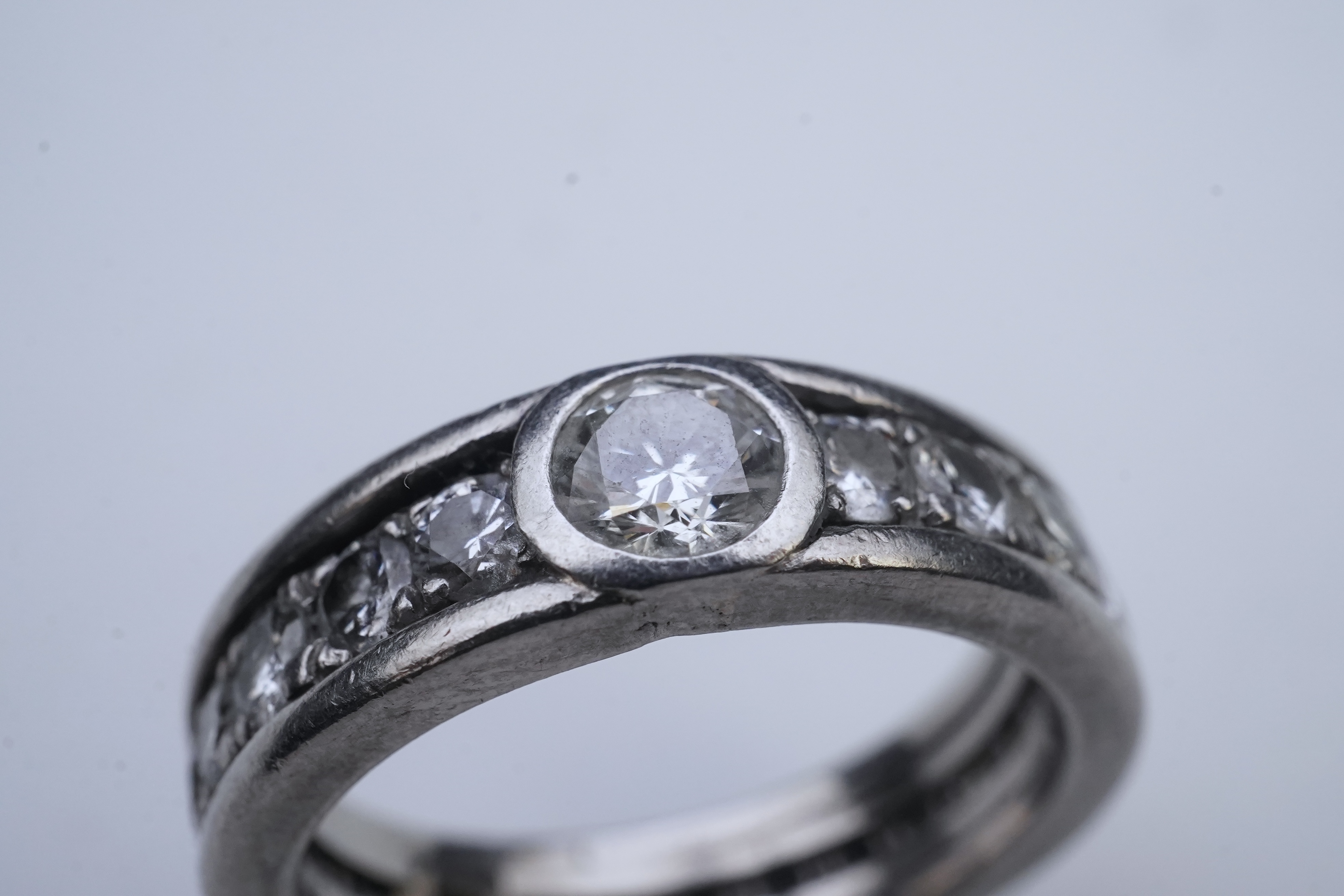 A diamond eternity ring